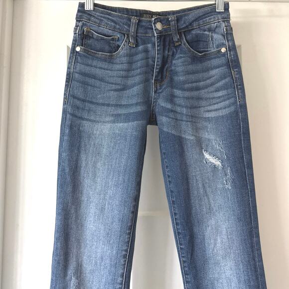 Judy Blue Joshua Straight Leg Jeans Cuffed/Uncuffed Sz 25 Dk Wash JB8277DK *EUC - Picture 10 of 14